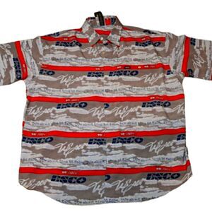Willie Esco Vintage 90s All Over Print Button Street Wear Hip Hop Baggy Shirt 3